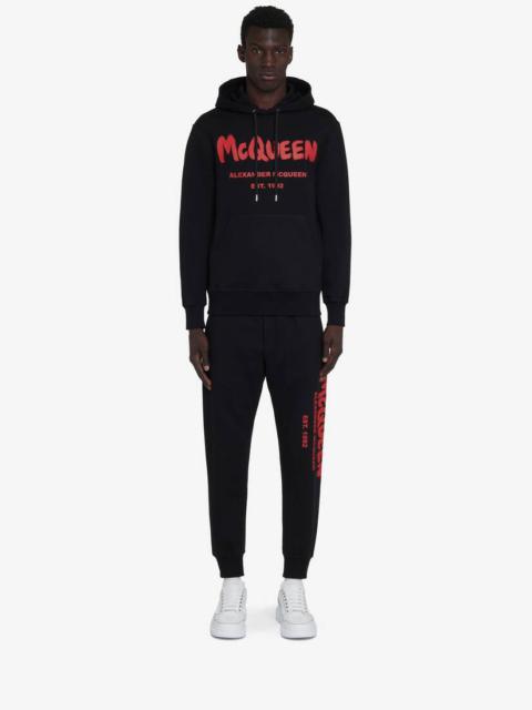 Men's McQueen Graffiti Joggers in Black
