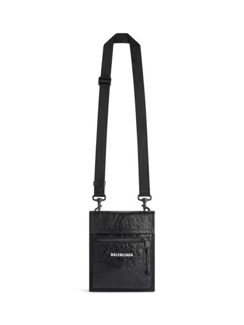 Men's Explorer Small Pouch With Strap in Black