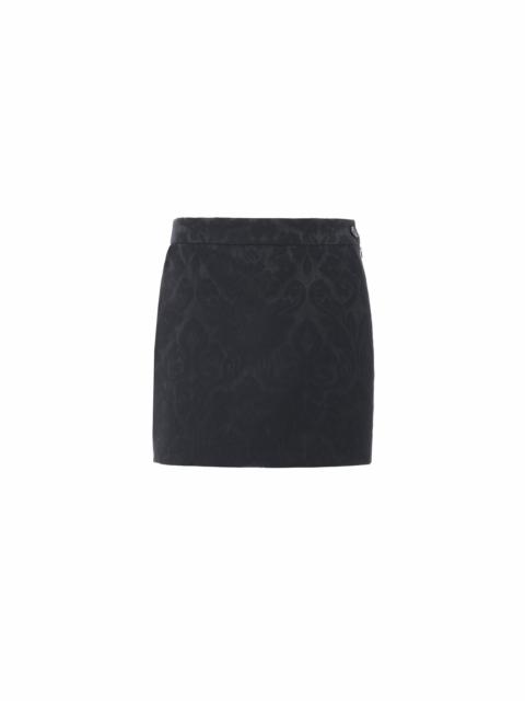 STRAIGHT MINI SKIRT IN A WOOL-MIX JACQUARD