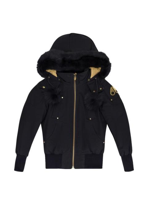 trimmed hooded jacket
