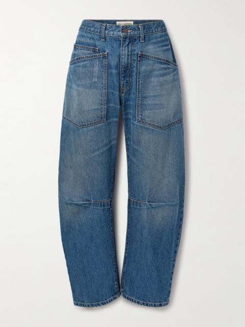 Shon High-rise Barrel-leg Jeans