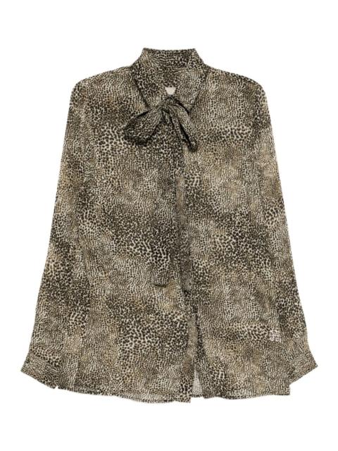 animalier-print shirt