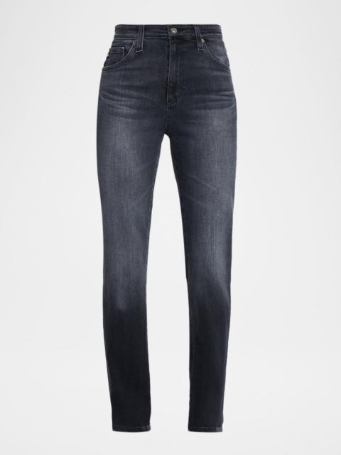 Mari Mid-Rise Slim Straight Jeans