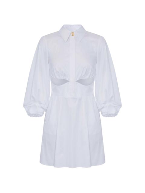 cut-out balloon sleeve dress