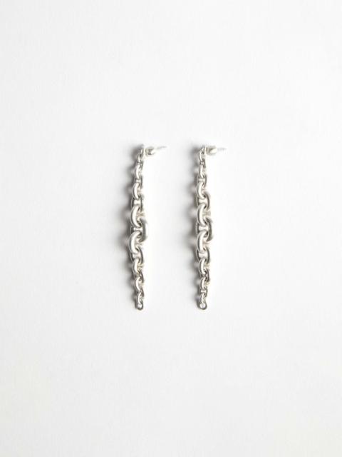 CHAIN-LINK EARRINGS IN 18KT WHITE GOLD