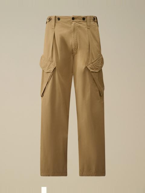 Cotton Gabardine Loose Cargo Pants