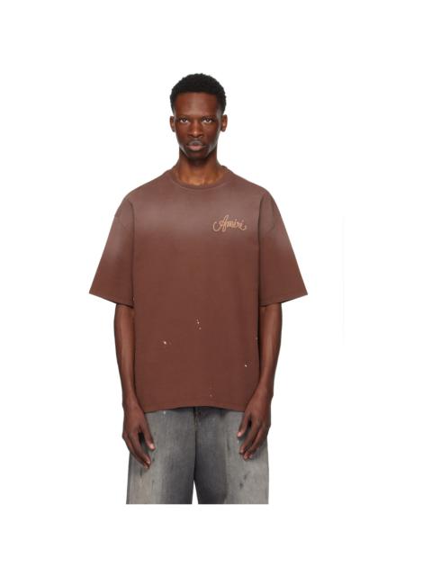 Brown 'AMIRI Design Studio' T-shirt