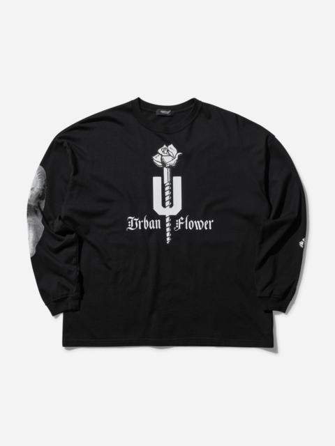 Women's Urban Flower Longsleeve T-Shirt Black