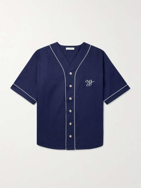 Logo-Embroidered Cotton-Drill Baseball Shirt