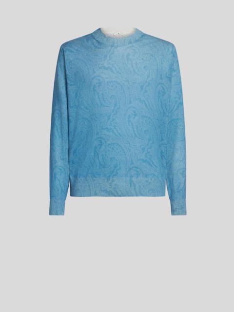 SILK AND CASHMERE PAISLEY SWEATER