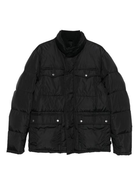 flap-pocket padded jacket