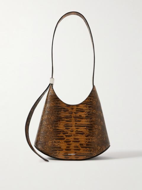 Small Snake-effect Leather Shoulder Bag