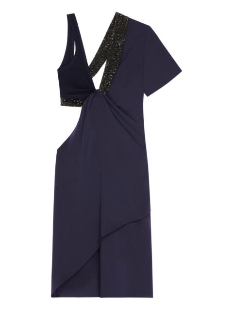 asymmetrical twist dress