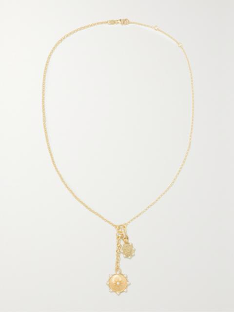True Love And Spark 18-karat Gold Diamond Necklace