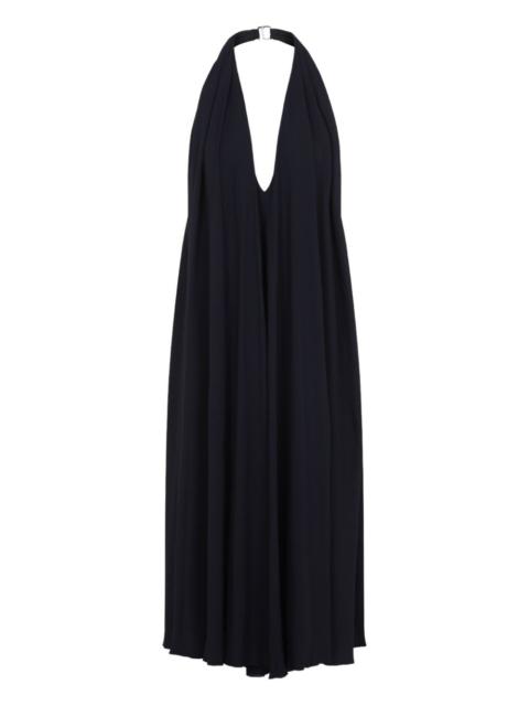 halterneck midi dress