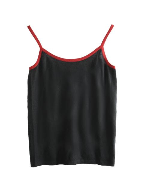 contrast-trim tank top
