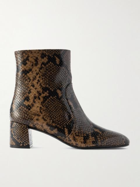 Maeve Snake-effect Leather Ankle Boots