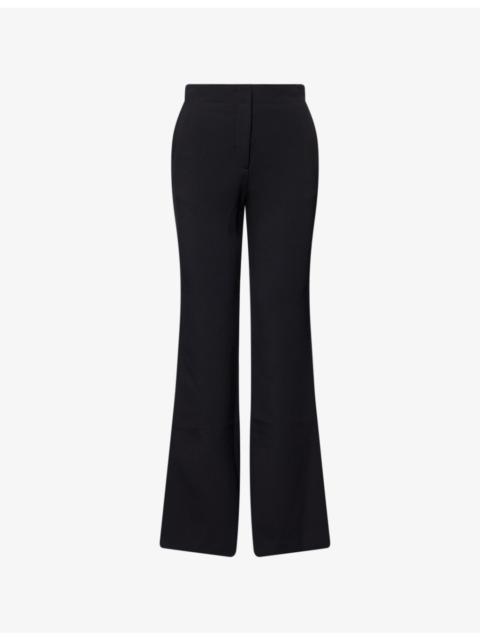 Kenna Bootcut-Leg Double-Twill Trousers