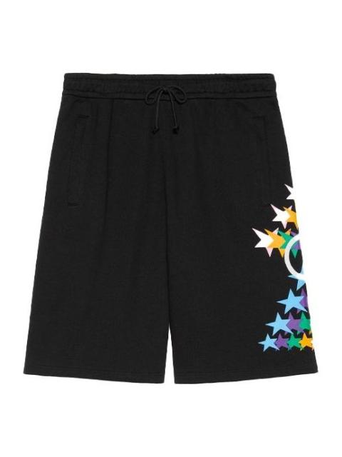 Interlocking G star flash print cotton shorts