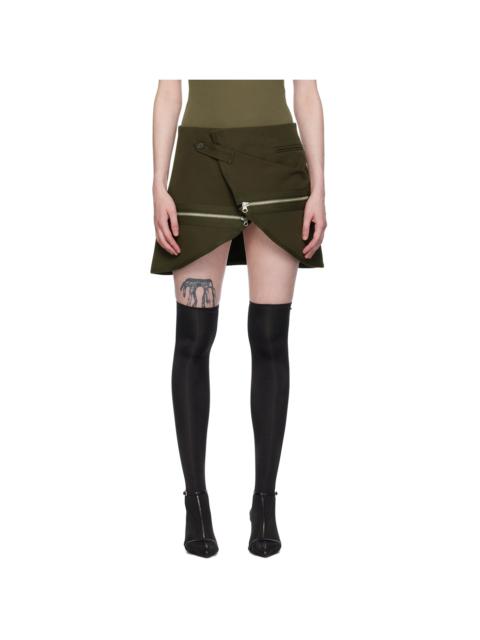 Brown Modular Miniskirt