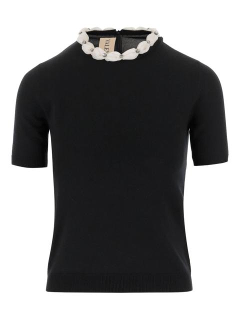 embellished-collar sweater