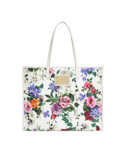 large floral-print shoulder bag