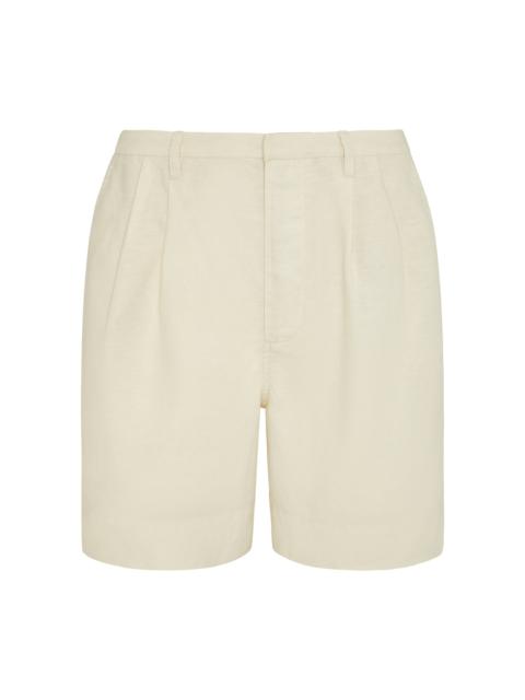 Air Linen Pleated Bermuda Shorts neutral