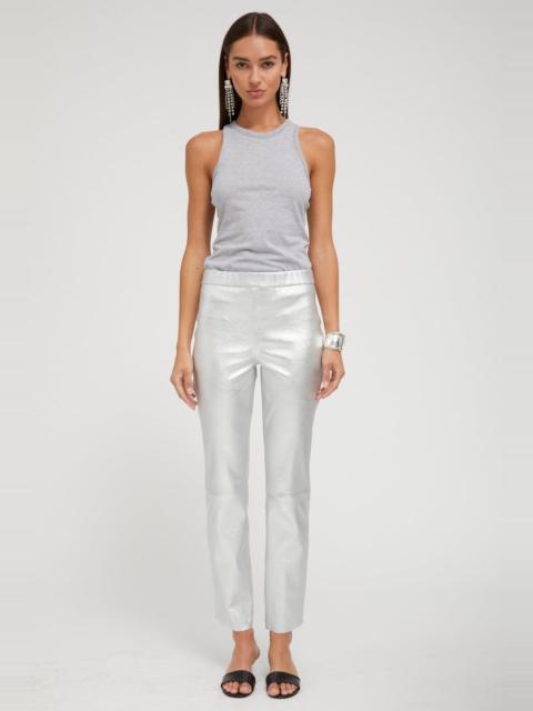 METALLIC SILVER LEATHER SOPHIA PULL ON