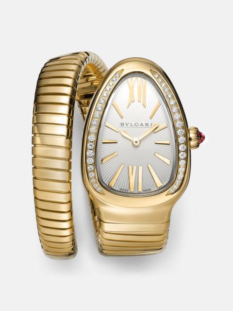 Serpenti Tubogas 18kt gold watch with diamonds