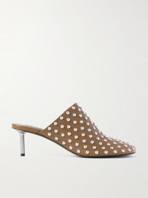 Studded leather mules Tan