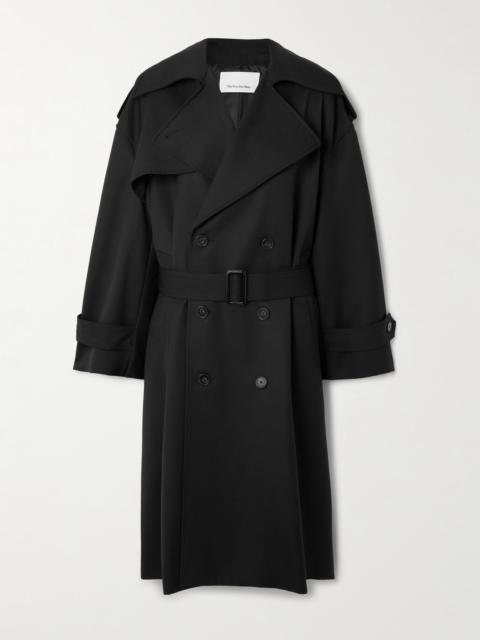 Dursley Oversized Double-breasted Belted Woven Trench Coat