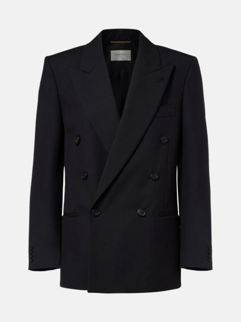 Double-breasted wool blazer