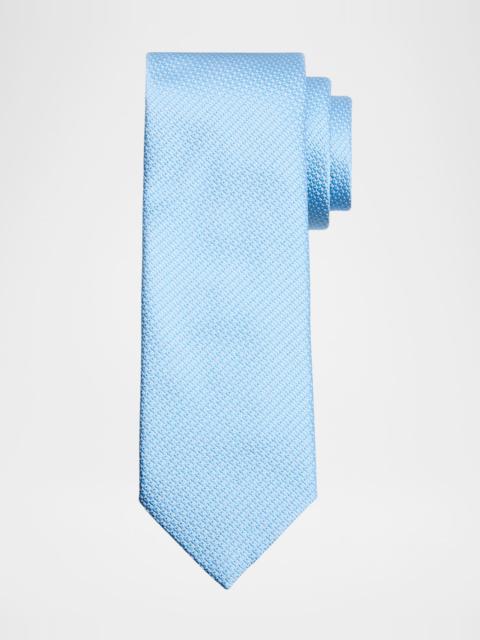 Men's Micro-Neat Silk and Cotton Jacquard Tie