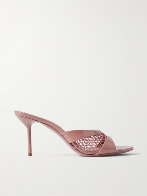 Lidia Patent-leather And Mesh Sandals