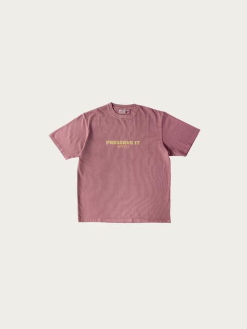 Footprints Tee Pigment Dyed - Red