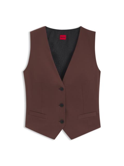 REGULAR-FIT WAISTCOAT IN STRETCH FABRIC
