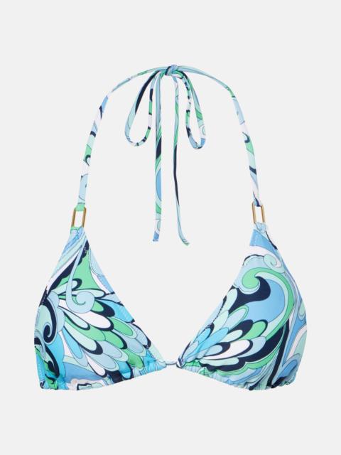 Cancun printed bikini top