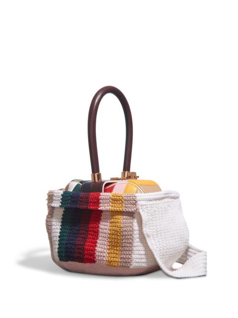 Crossover Knit Bag in Multi Cashmere