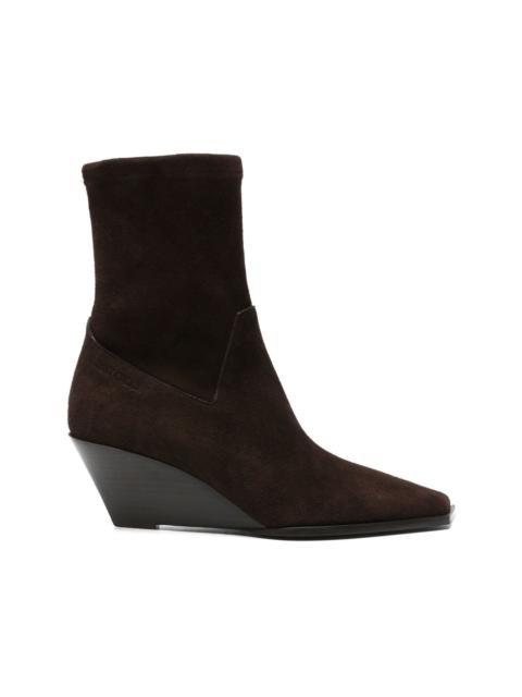 Hadley suede-wedge boots