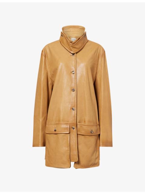 Harmon Midi Leather Coat