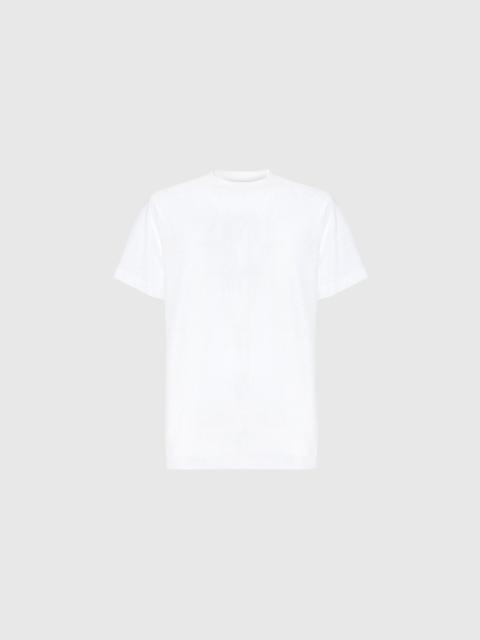 Tone-on-tone zig zag cotton jersey crewneck T-shirt