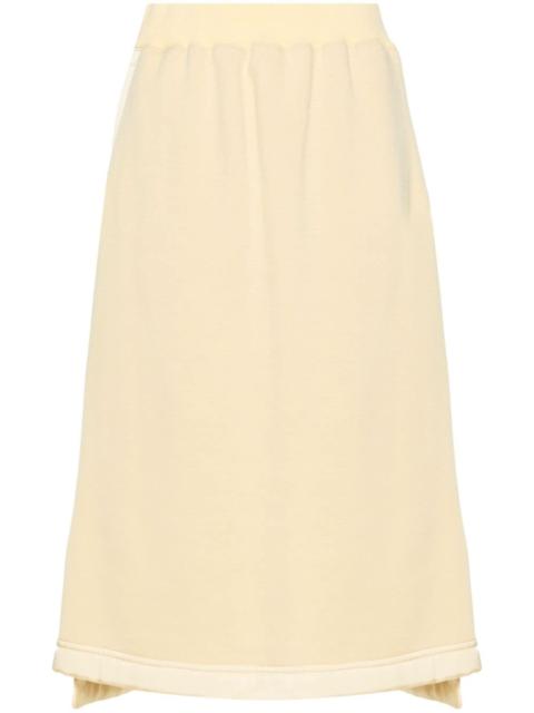 virgin wool-blend midi skirt