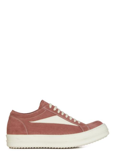 Vintage Leather-Trimmed Suede Sneakers
