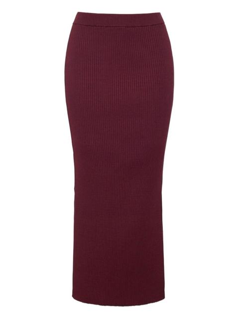 Jocelyn ribbed midi skirt