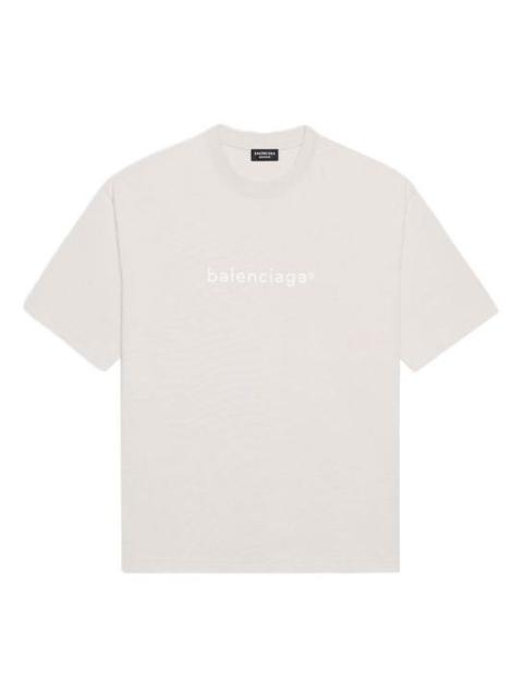 Balenciaga Unisex SS21 Logo Printing Tee Grey 612966TIV542970