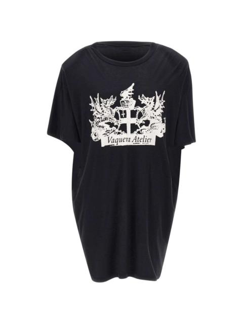 graphic-print T-shirt dress