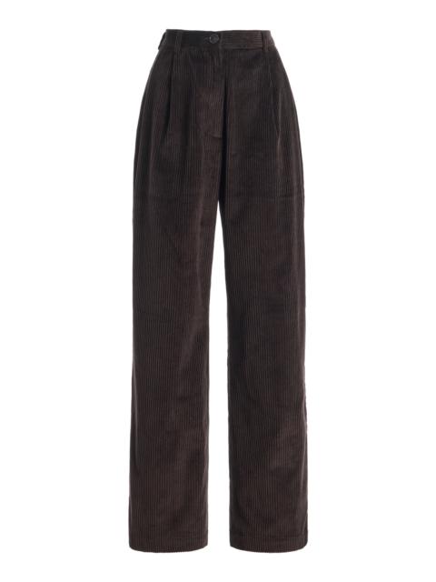 Norstrand Corduroy Straight-Leg Pants brown