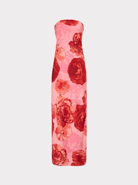 Vera Satin Floral Maxi Dress