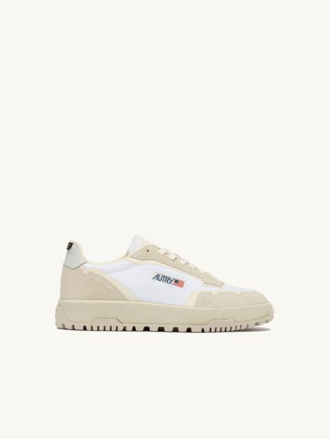 WILDPACE LOW SNEAKERS IN WHITE CORDURA AND SUEDE
