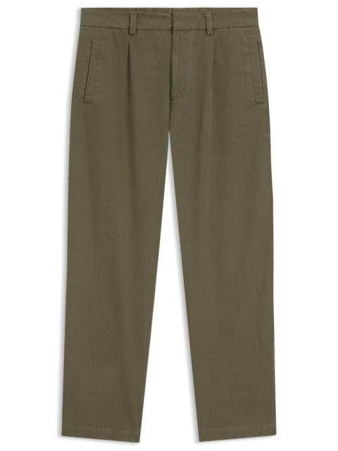 MODERN-FIT TROUSERS IN COTTON-BLEND TWILL
